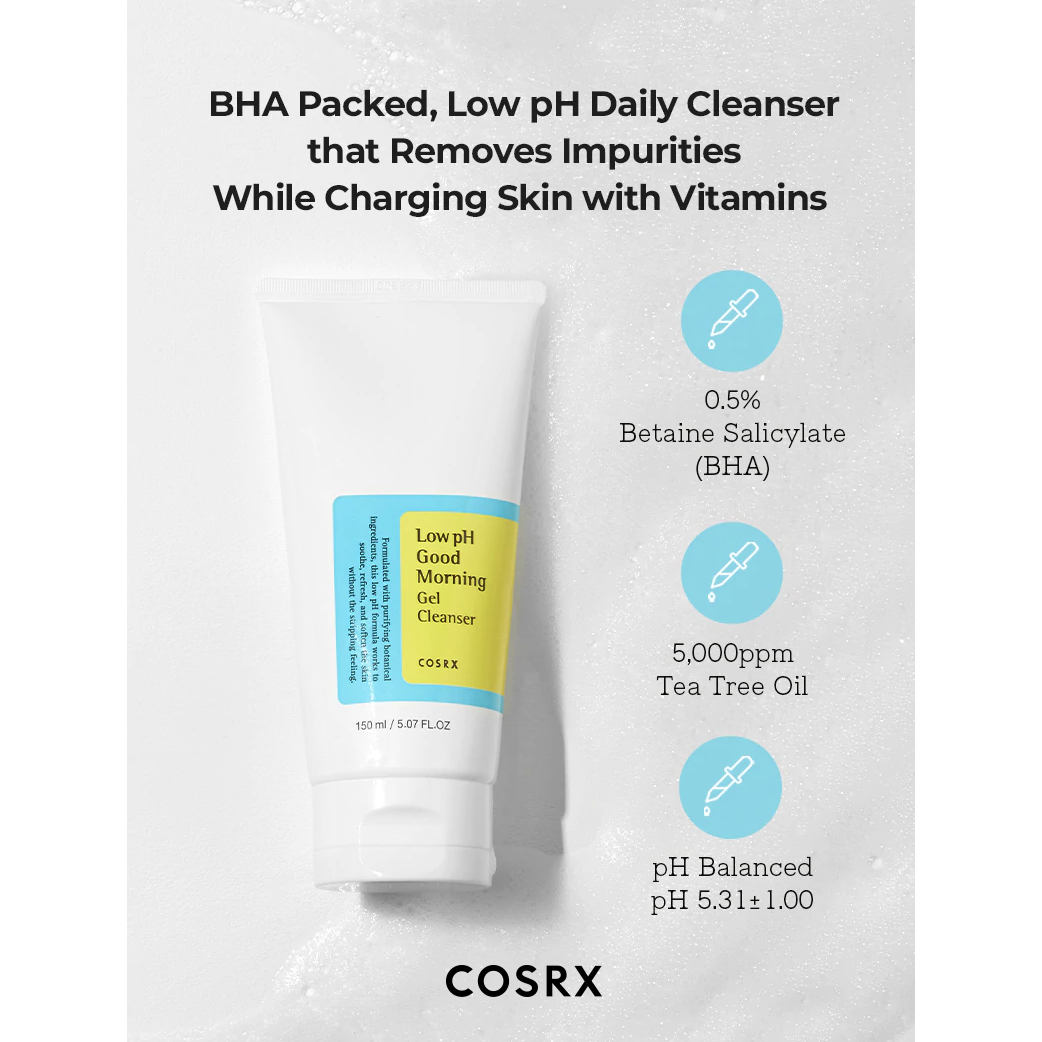 COSRX Low pH Good Morning Gel Cleanser Face Wash K Beauty
