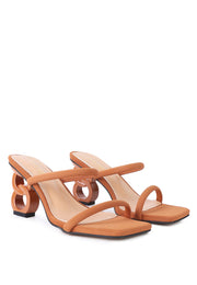 DOWNTOWN EXPERIMENT HEEL SLIDE SANDALS