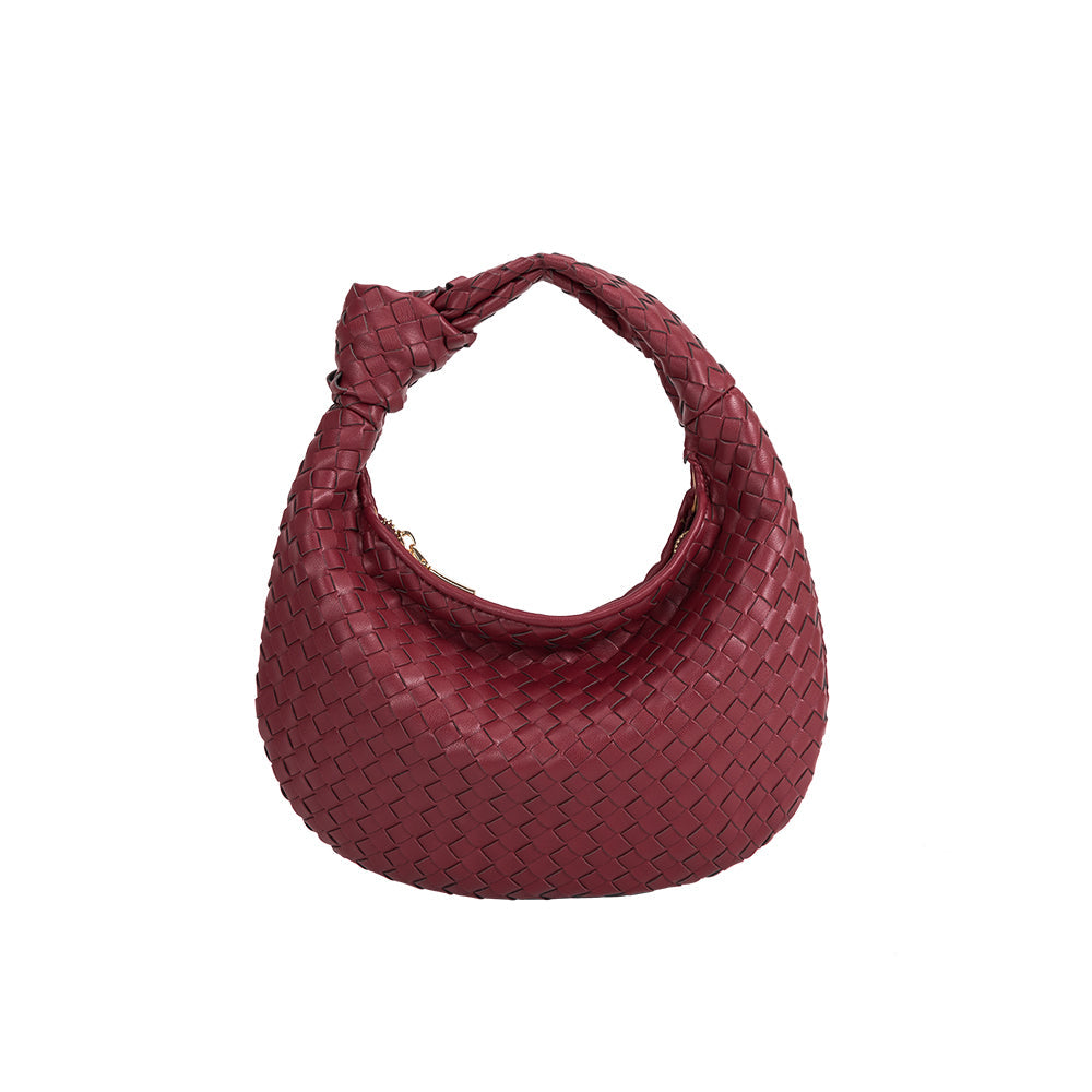 Drew Burgundy Small Top Handle Bag