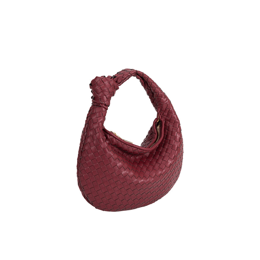 Drew Burgundy Small Top Handle Bag