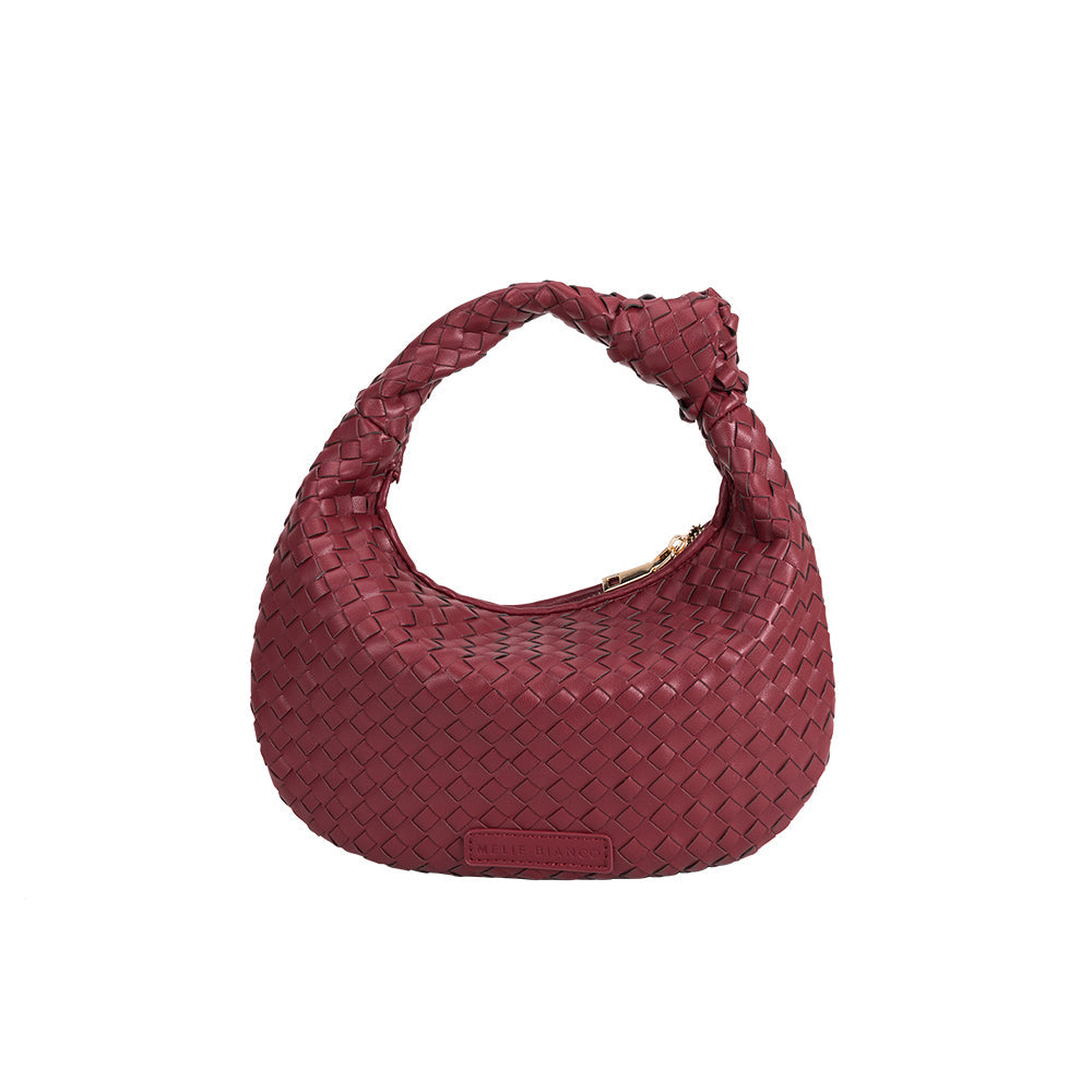 Drew Burgundy Small Top Handle Bag